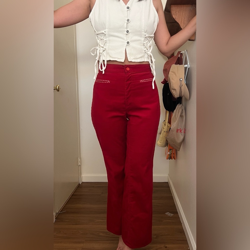 Vintage 70s Levi’s corduroy wide leg pants - Picture 4 of 16